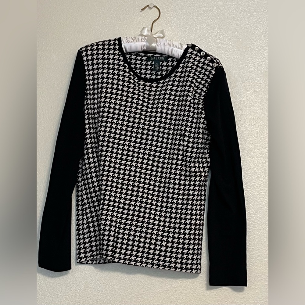 Lauren Ralph Lauren Sweater Houndstooth Size XL